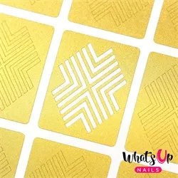 X-pattern Stencils, 2 ark, (24 stk) Whats Up Nails